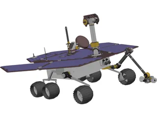 Mars Spirit Rover Exploration 3D Model