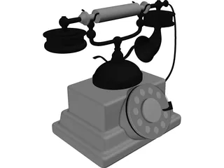 Antique Telephone 3D Model
