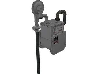 Gas Meter 3D Model