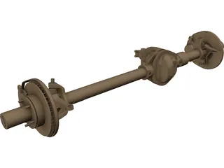 Ford High Pinion Dana 44 Front Axle 3D Model