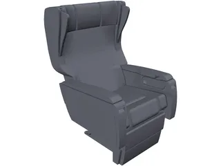 Business Jet Seat 3D Model