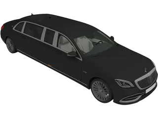 Mercedes-Maybach S650 Pullman (2019) 3D Model
