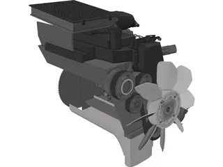Toyota D4D Engine 3D Model