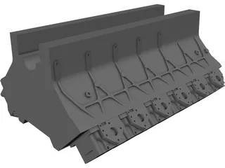 V12 Diesel Engine 3D Model