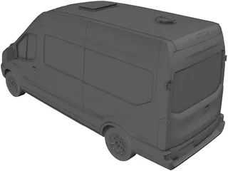 Ford Transit Hightop (2018) 3D Model