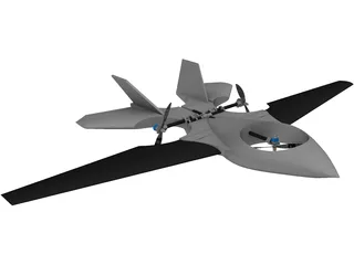 Trirotor Drone 3D Model