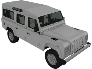 Land Rover Defender 110 Station Wagon (2011) 3D Model