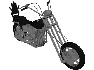 Custom Chopper 3D Model
