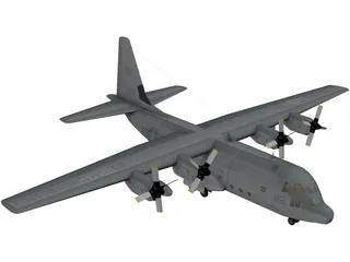 Lockheed AC-130 3D Model