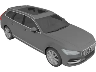 Volvo V90 Estate (2017) 3D Model