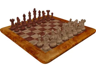 Chess Set 3D Model