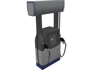 Chevron Gas Pump 3D Model