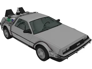 DeLorean DMC-12 BTTF II (1981) 3D Model
