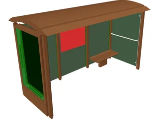 Bus Shelter 3D Model