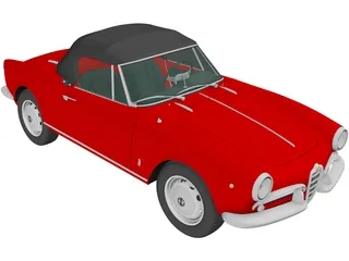 Alfa Romeo Giulietta Spider (1955) 3D Model