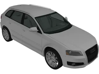 Audi A3 Sportback (2011) 3D Model