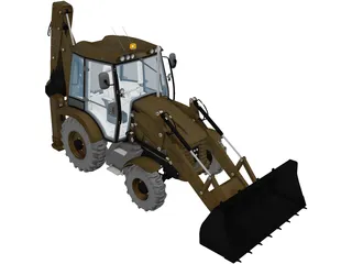 Backhoe Loader 3D Model
