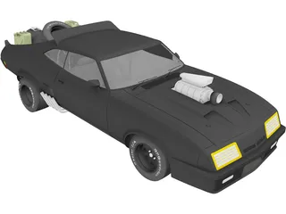 Ford Falcon MadMax Interceptor (1973) 3D Model