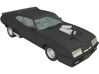 Ford Falcon GT Coupe Interceptor Mad Max (1979) 3D Model