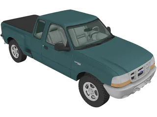 Ford Ranger ExtendedCab XLT (1998) 3D Model