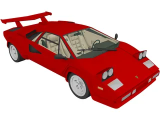Lamborghini Countach 5000 QV (1985) 3D Model