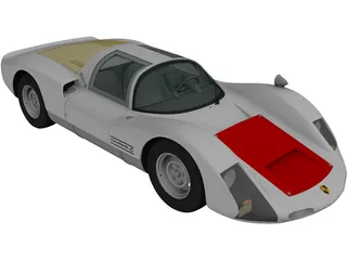 Porsche 906 Carrera 6 Coupe (1966) 3D Model