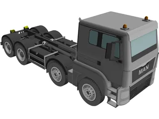 Man 8x4 Hookloader 3D Model