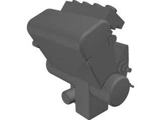 Suzuki Hayabusa Engine 3D Model