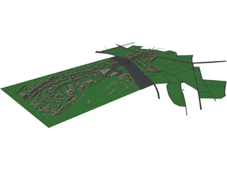 Moscow Square of Europe Near Kiev Railway Station 3D Model