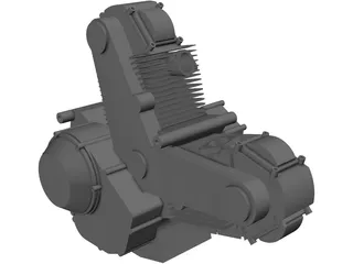 Ducati 900ss Motorcycle Engine 3D Model