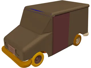 Mail Truck 3D Model
