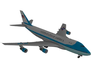 Air Force One USA Boeing 707 3D Model