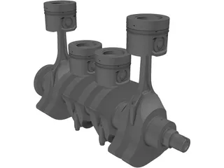 Diesel Engine 3D Model
