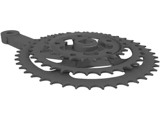 Crown Pedal Bicycle 3D Model