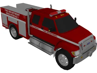 Ford F-650 Firetruck 3D Model
