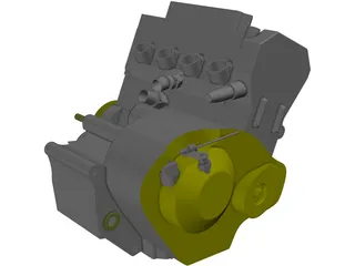Honda CBR-600RR Engine (2005) 3D Model
