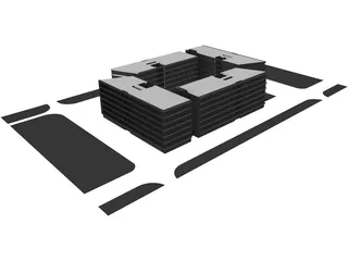 Office Building Justice City Madrid 3D Model