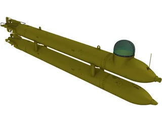 Human Torpedo Neger 3D Model