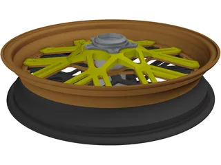 Motorcycle Rim Racing 3D Model
