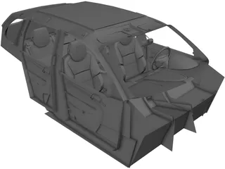 Porsche Cayenne Interior (2009) 3D Model