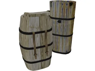 Grapes Baskets 3D Model