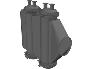 Condensing Gas Heat Exchanger 3D Model