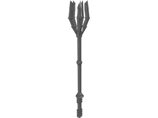 Wicked Bladed Mace 3D Model