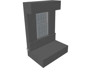 Double Hung Window and Shutter 3D Model
