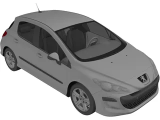 Peugeot 308 (2008) 3D Model