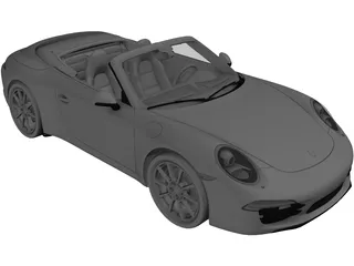 Porsche 911 Carrera S Cabriolet (2012) 3D Model