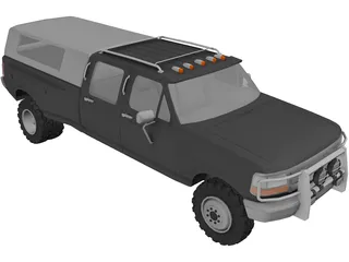 Ford F-350 Crew Cab 3D Model