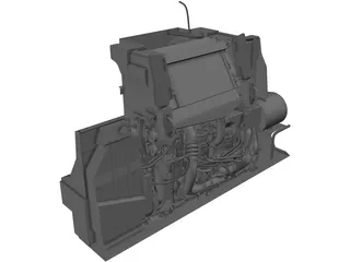 Durmax Turbo Diesel 6.6 Engine 3D Model