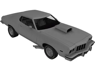 Ford Gran Torino (1973) 3D Model