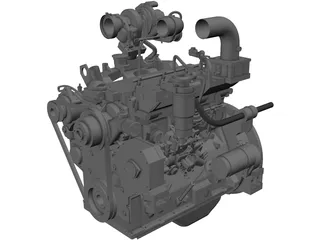 Cummins B3.3TAA Engine 3D Model
